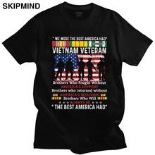 Retro Men's Vietnam War Veteran Memorial Day T-Shirts Short Sleeves Round Neck Cotton Tshirt Leisure US veteran soldier Tee Tops 2024 - buy cheap