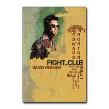 Fight Club-Póster de seda de película, pegatina de pared, regalo de decoración 2024 - compra barato