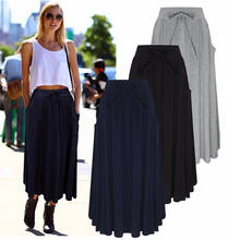 Fashion Elegant Women Ladies Autumn Summer Skirts High Waist Lace Up Solid Slim A-Line Long Skirts Plus Size 2024 - buy cheap