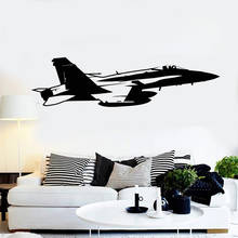 Aviation Plane Wall Sticker Jet Aircraft Vinyl Decal Fighter Boys Bedroom Decoration Air Force Kids Room Decor Removable Mural 2024 - buy cheap