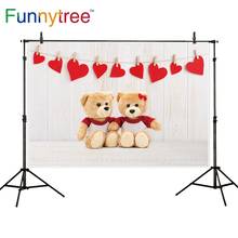 Funnytree-fotografia para estúdio de dia dos namorados, 14 de fevereiro, cronômetro, urso, amor, casamento, fotochamada, madeira, fotozona, ofone 2024 - compre barato