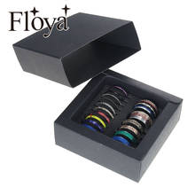 Floya Titanium Ring Stainless Steel Rings Set Vintage Stackable Femme Bague For Women Band Ring Gift Girl Friend Black Box 2024 - buy cheap