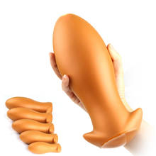 Plugue anal grande macio, plug anal grande com contas para expansão anal, massagem da próstata, brinquedos sexuais eróticos para mulheres, homens, sex shop 2024 - compre barato