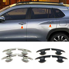 ABS Chrome/Black For Toyota Corolla Cross SUV 2020 2021 Accessories Car Door protector handle Bowl Cover Trim Car styling 4pcs 2024 - buy cheap