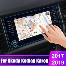 Película de vidrio templado para coche, Protector de pantalla de navegación, pegatina LCD para Skoda kodifq Karoq 2017 2018 2019 2020, accesorios 2024 - compra barato