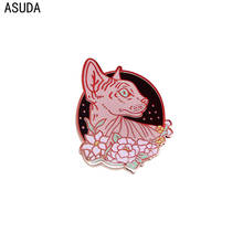 Sphynx brooch and enamel pins Men and women fashion jewelry gifts anime movie novel lapel badges 2024 - buy cheap