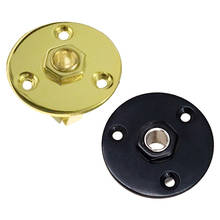 Tooytivas conector de soquete redondo, placa jack de 1/4 '6.35mm para guitarra baixo elétrica preta 2024 - compre barato