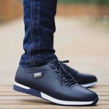 Men's PU Leather Business Casual Shoes for Men Lac-up Breathable Sneakers Male Fashion Loafers Walking Footwear Tenis masculino 2024 - buy cheap