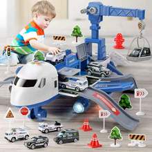 Aeronave de brinquedo para crianças, simulação musical, trilho de inércia, aeronave de brinquedo, tamanho grande, passageiro, avião de brinquedo para crianças 2024 - compre barato