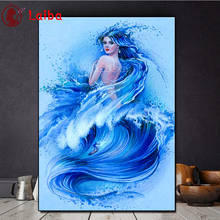 cartoon Mermaid full drill square Crystal Paintings Diamond Embroidery Full round 5d Diy diamond painting Diamond Mosaic decor 2024 - buy cheap