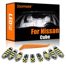 Zoomsee-bombilla LED Interior para coche Nissan, Kit de luz de lectura de cúpula Interior Canbus sin Error, para modelo Cube 2009, 2010, 2011, 2012, 2013, 2014, 10 piezas 2024 - compra barato