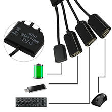 Elisona 4 в 1 микро-usb OTG хаб коннектор сплиттер для смартфона компьютера ноутбука планшета ПК питания зарядный кабель аксессуары 2024 - купить недорого