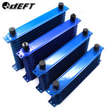 DEFT 15 13 10 Row AN10 Universal Engine Transmission Oil Cooler Racing Performance Aluminum Engine Oil Cooler Radiator Blue 2024 - buy cheap