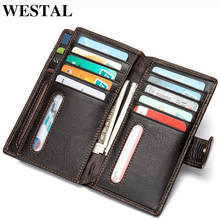 WESTAL men's wallet fashion high quality male culth bag purse for phone credit card holder popular slim buckle money bag 8593 2024 - buy cheap