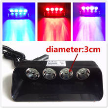 4SMD 4 Led Amber White Red Blue 12V car Emergency Hazard Warning Police Dash Board Flash Strobe Light Bar 2024 - buy cheap