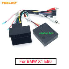 Feeldo adaptador de cabo de alimentação para carro, adaptador de cabo de energia estéreo para carro com caixa canbus para bmw x1 e90, chicote de cabos de energia com 16 pinos 2024 - compre barato