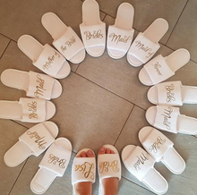 Personalised sisiter of bride Open Toes slippers bride Wedding Slippers,Bridesmaid Gift,custom mother of the groom bridal party 2024 - buy cheap