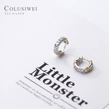 Colusiwei Brand Design Sparkling Zircon 925 Sterling Silver Exquisite Hoop Earring for Women Fashion Wedding Party Fine Jewelry 2024 - buy cheap