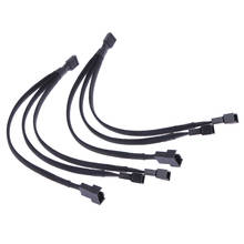 Cable de extensión de 4 pines para placa base de oficina, Conector de manga divisora de 1 a 3 vías, CPU, PWM, ventilador, accesorios prácticos de cobre estañado 2024 - compra barato