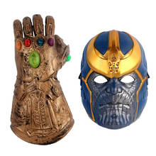 New Carnival Led & Voice Glove Masks Infinity Gauntlet Gloves Cosplay Movie Latex Mask Prop Set 2024 - buy cheap