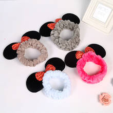 Disney-Diadema con orejas de lazo de Minnie Mouse, diadema de dibujos animados, diadema de lunares, juguete de peluche, accesorios para muñecas 2024 - compra barato