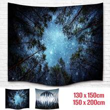 Forest Night Sky Tapestry Beautiful Home Decorations Wall Hanging Forest Starry Night Tapestries Blanket For Living Room Bedroom 2024 - buy cheap