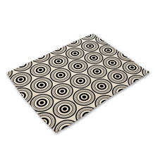 Manteles Individuales Geometric Pattern Kitchen Placemat Cotton Linen Pads Bowl Cup Mats Dining Table Mat Drink Coasters 2024 - buy cheap