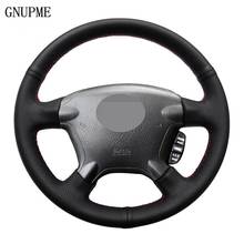 DIY Hand-stitched Black Genuine Leather Car Steering Wheel Cover For Honda CR-V CRV 2002-2006 2024 - buy cheap