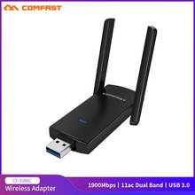 Adaptador inalámbrico de banda Dual, dispositivo de alta potencia de 1900Mbps, 2,4G y 5GHz, USB3.0, Chip RTL8814AU, compatible con tarjeta de red AC inalámbrica 256QAM 2024 - compra barato