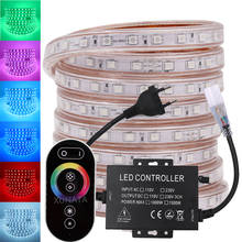 110V 220V RGB LED Strip 5050 60LEDs/m Waterproof Flexible Ribbon Tape Light Lamp with 1500W Drive Controller RF Touch Remote 2024 - buy cheap