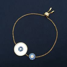 Disk pulseira de prata esterlina s925, bracelete mãe de pérola do diabo, dourado, amarelo, joias de estilo de luxo com luz francesa 2024 - compre barato