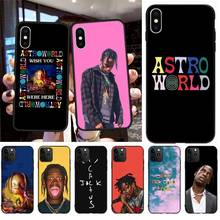 Funda de teléfono del cantante de moda Travis Scott ASTROWORLD para iphone 12 11 Pro Max Mini XS Max 8 7 6 6S Plus X 5S SE 2020 XR 2024 - compra barato