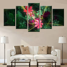 Modern HD Print 5 Panels Abstract Canvas Painting Beautiful Flowers Landscape Poster Wall Art Living Room Home Decor 2024 - buy cheap