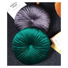 Cojín de algodón con forma de calabaza para el hogar, almohada de terciopelo PP, creativa, suave y redonda, 35x8cm 2024 - compra barato