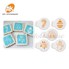 Christmas Snowman & Christmas Tree Cookie Stencil Set Plastic Stencil Template Cupcake  Cake Stencil 2024 - buy cheap