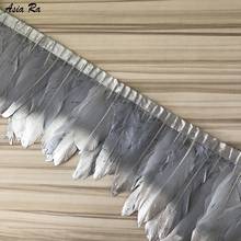 Asia Ra 19 Colours 4 Meter 15-20cm Goose Feathers Trim Cloth Sideband Geese Feather Plumes Fringes DIY Sewing Lace Ribbons Belts 2024 - buy cheap