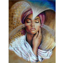 Алмазная вышивка «сделай сам», Африканская женщина, 5D алмазная живопись, вышивка крестиком, мозаика, полная квадратная, круглая стразы, домашнее искусство 2024 - купить недорого