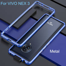 Caixa metálica para vivo nex3 5g telefone metal quadro borda capa caso escudo casos capa para vivo nex 3 caso duro 2024 - compre barato