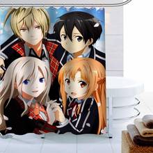 Sword Art Online Shower Curtain 12 Hook Polyester Fabric 3D Printing Bathroom Curtain Waterproof Mildew Proof Bath Curtain 2024 - buy cheap