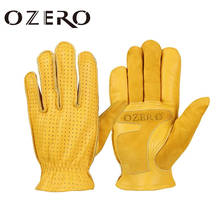 OZERO-guantes de cuero auténtico para Motocross, guantes de cuero para Motocross, carreras, Motocross, para hombre y mujer, 5018 2024 - compra barato
