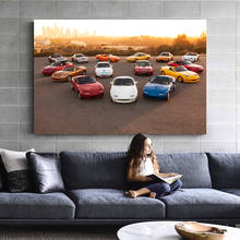 Mazda MX-5 cabriolet clássico do vintage carro sportscar cartazes quadros em tela decoração da parede arte sala decorações 2024 - compre barato