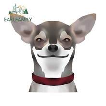 EARLFAMILY-pegatina para parabrisas de Chihuahua, pegatina de dibujos animados para ordenador portátil, furgoneta, rasguño, oclusión, 13cm x 12,1 cm 2024 - compra barato