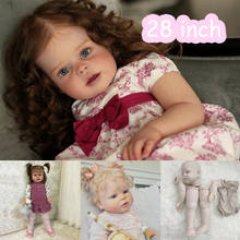Kit de boneca reborn, 28 polegadas, toque macio, inacabado, peças de boneca, 71 cm, princesa, bebê, reborn, kit de boneca, cor fresca 2024 - compre barato