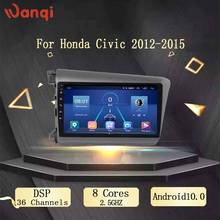 Wanqi-REPRODUCTOR Multimedia con pantalla de 9 pulgadas y GPS para Honda, Radio de coche con sistema Android, DVD, Mirror Video, para Honda Civic 2012, 2013, 2014, 2015 2024 - compra barato