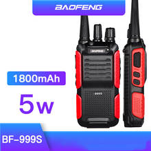Baofeng BF-999S Plus Walkie Talkie 6km Talk Range 5W 1800mAh UHF 16 Channel Portable Two Way Radio Upgrade BF-888s CB Radio 2024 - buy cheap