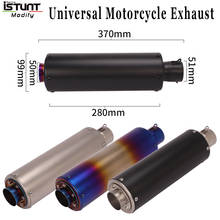 36-51mm Universal Motorcycle Exhaust Modified Muffler Pipe For Scooter Pit Bike Dirt Motocross For R1 R3 R6 ER6N CBR250R Z900 2024 - buy cheap