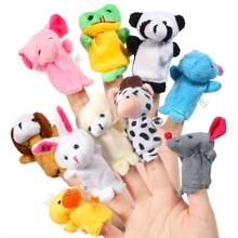 Fantoches de dedo bonito dos desenhos animados animal família pelúcia pano boneca bebê educativo história aprendizagem adereços brinquedo fantoche mão para crianças presente 2024 - compre barato