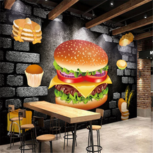 Papel de pared para decoración del hogar, Mural 3D de moda occidental de comida rápida para snacks, bares, restaurantes, Industrial 2024 - compra barato