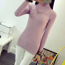 SWEATER WOMEN CASUAL NEW TURTLENECKSOLID COLOR LONG THICK KNIT AUTUMN AND WINTER HOT SELL WOMENS SWEATERS VESTIDOS LXJ628 2024 - buy cheap