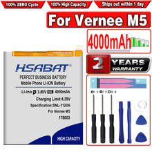 HSABAT 4000mAh 178003 Mobile Phone Battery for Vernee M5 Smartphone 2024 - buy cheap